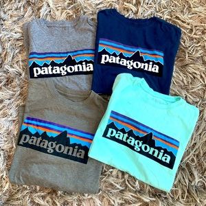 4 pack of Patagonia shirts. All size kids M